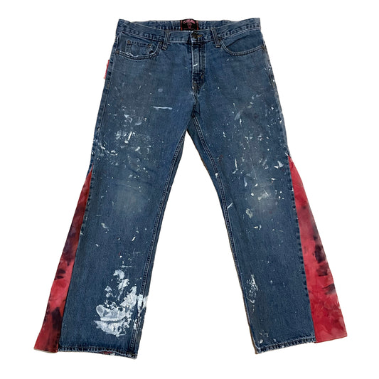 FLARED PAINTER JEANS (36x32)
